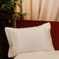 Technique Cushion Cover Cotton Blend White Pleated - 14"x22"
