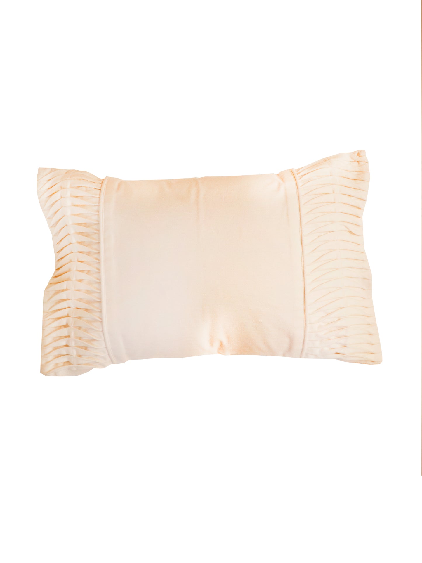 Technique Cushion Cover Cotton Blend White Pleated - 14"x22"