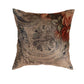 Cushion Cover Printed Poly Canvas Vintage Floral Grey - 16"x16"