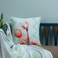 Digital Printed Cushion Cover Floral Green/Pink - 16" X 16"