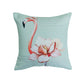 Embroidered Cushion Cover Flamingo with Digital print Green/Pink - 12" X 12"