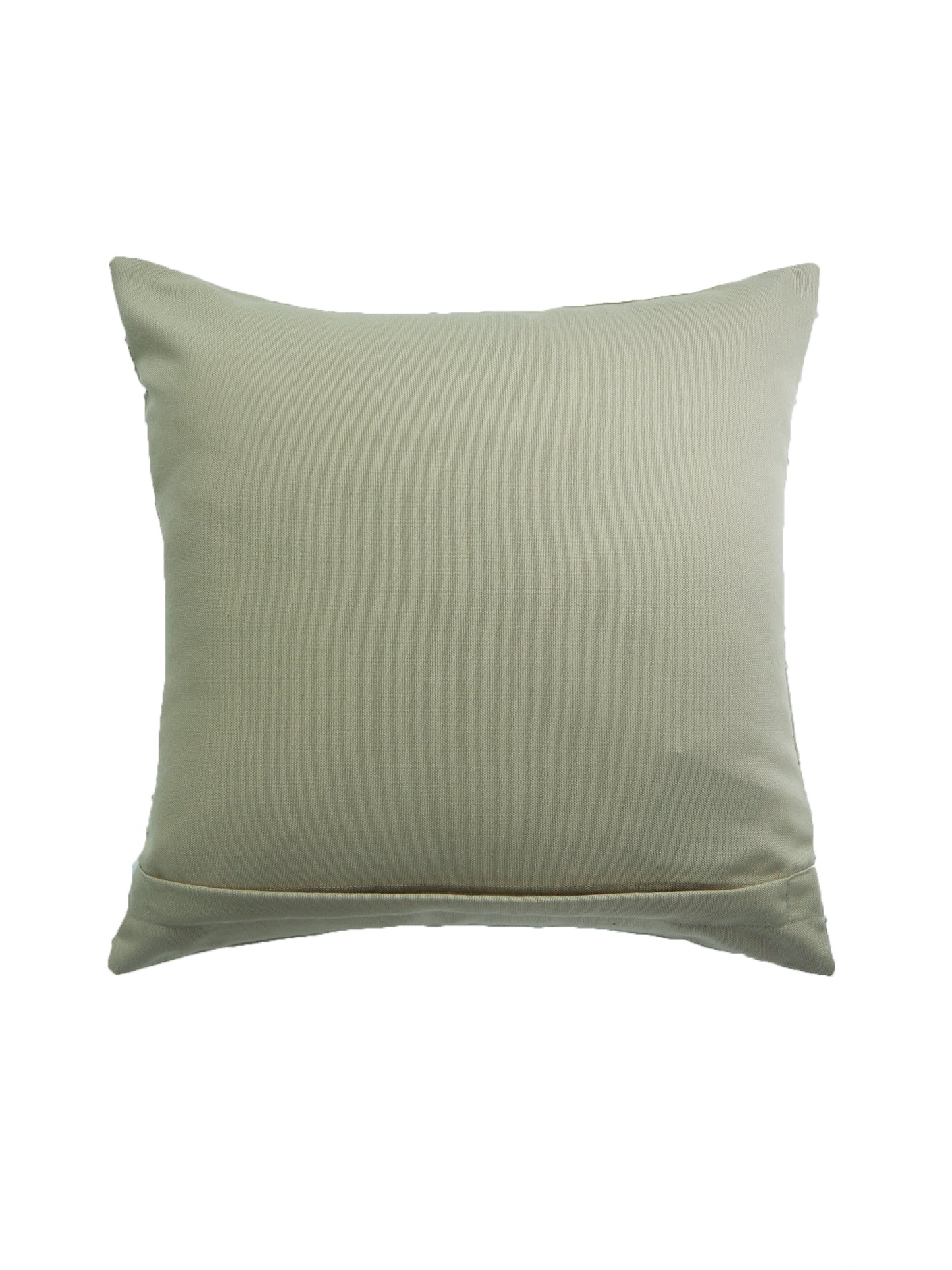 Hand embroidered Cushion Cover Beige - 16" X 16"
