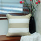 Technique Cushion Cover Patchwork Beige White - 16" X 16"