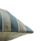 Embroidered Cushion Cover with Striped Patchwork Beige Grey - 12" X 22"