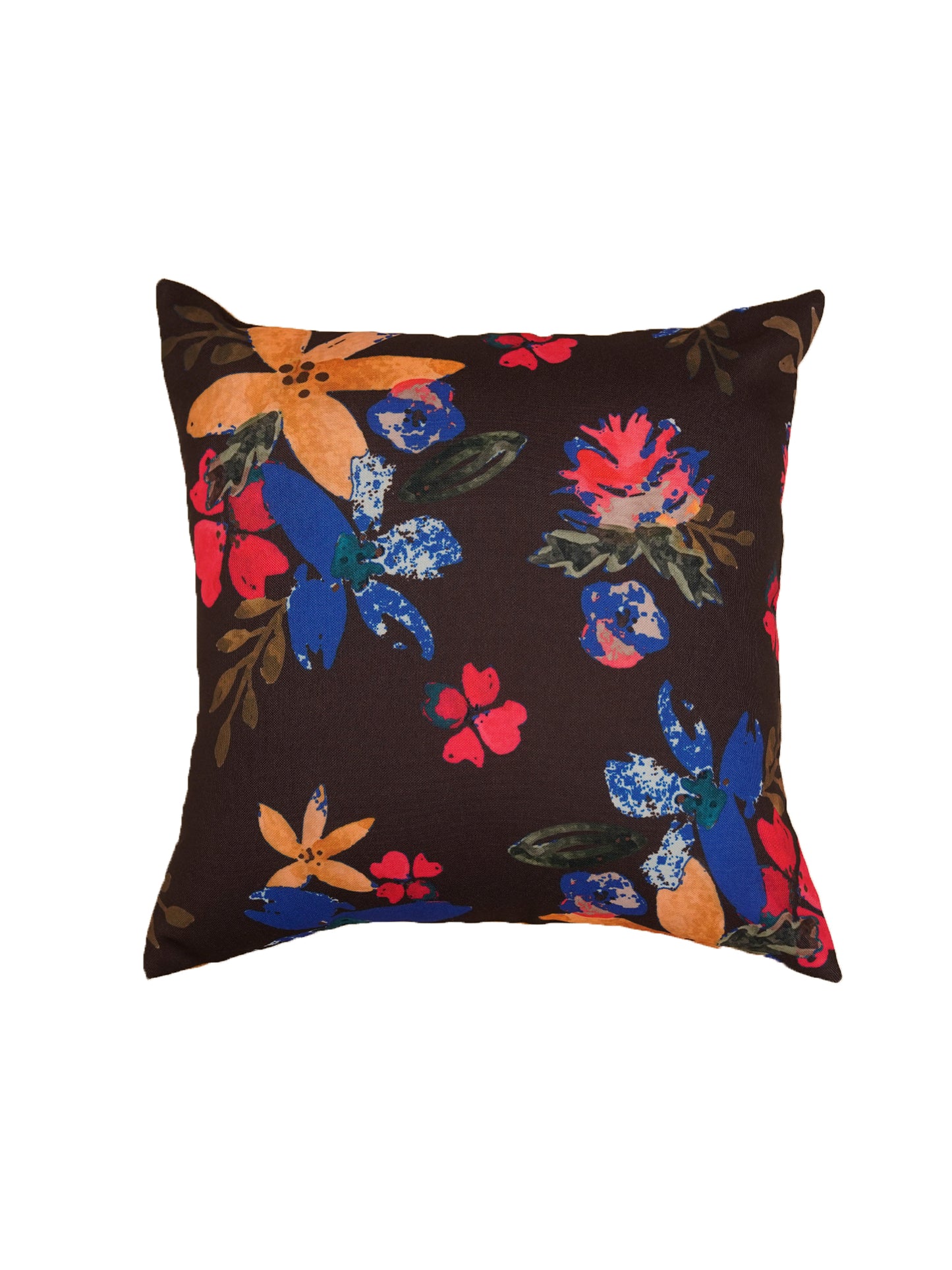 Cushion Covers Set of 3 Polycanvas Printed Floral Multi-color - 16" X 16"