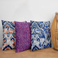 Cushion Covers Set of 3 Polycanvas Printed Painted Abstract Multi - 16" X 16"
