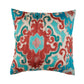 Cushion Covers Set Of 3 Polycanvas Printed Watercolor Ikat Multi- 16" X 16"