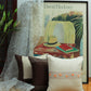 Co-ordinated Embroidered Cushion Cover (Set of 3)  with Frayed Edges and Cord Piping Beige/Brown - 16" X 16"