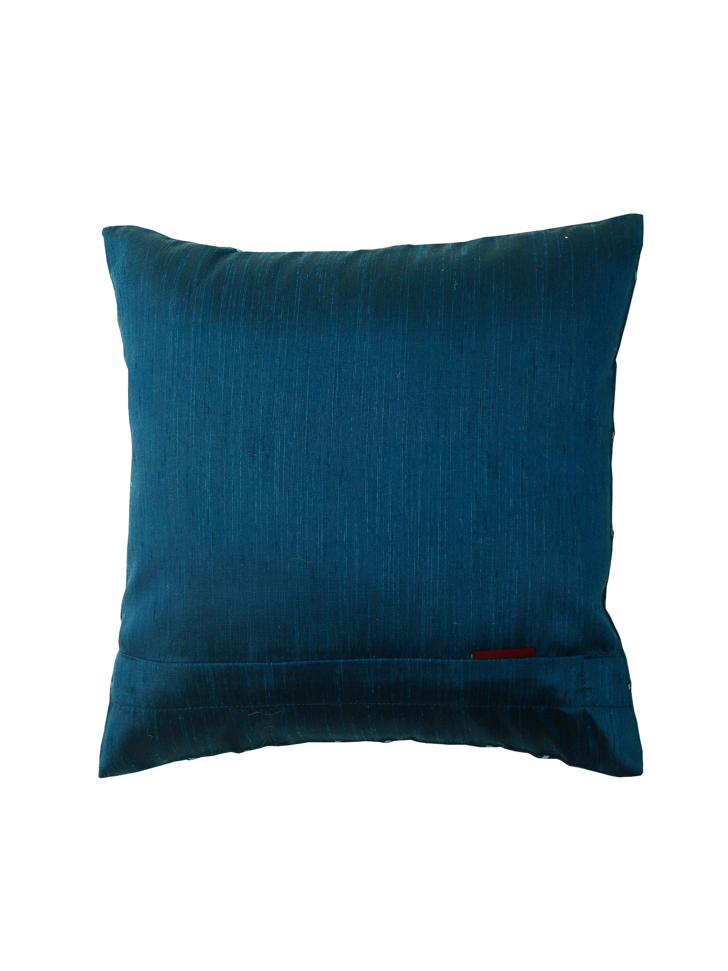 Embroidered Cushion Cover Polyester Blue - 12" X 12"