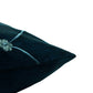 Embroidered Cushion Cover Polyester Blue - 12" X 12"