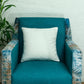 Cushion Cover Cotton Blend Solid with Cord Piping White - 16" X 16"