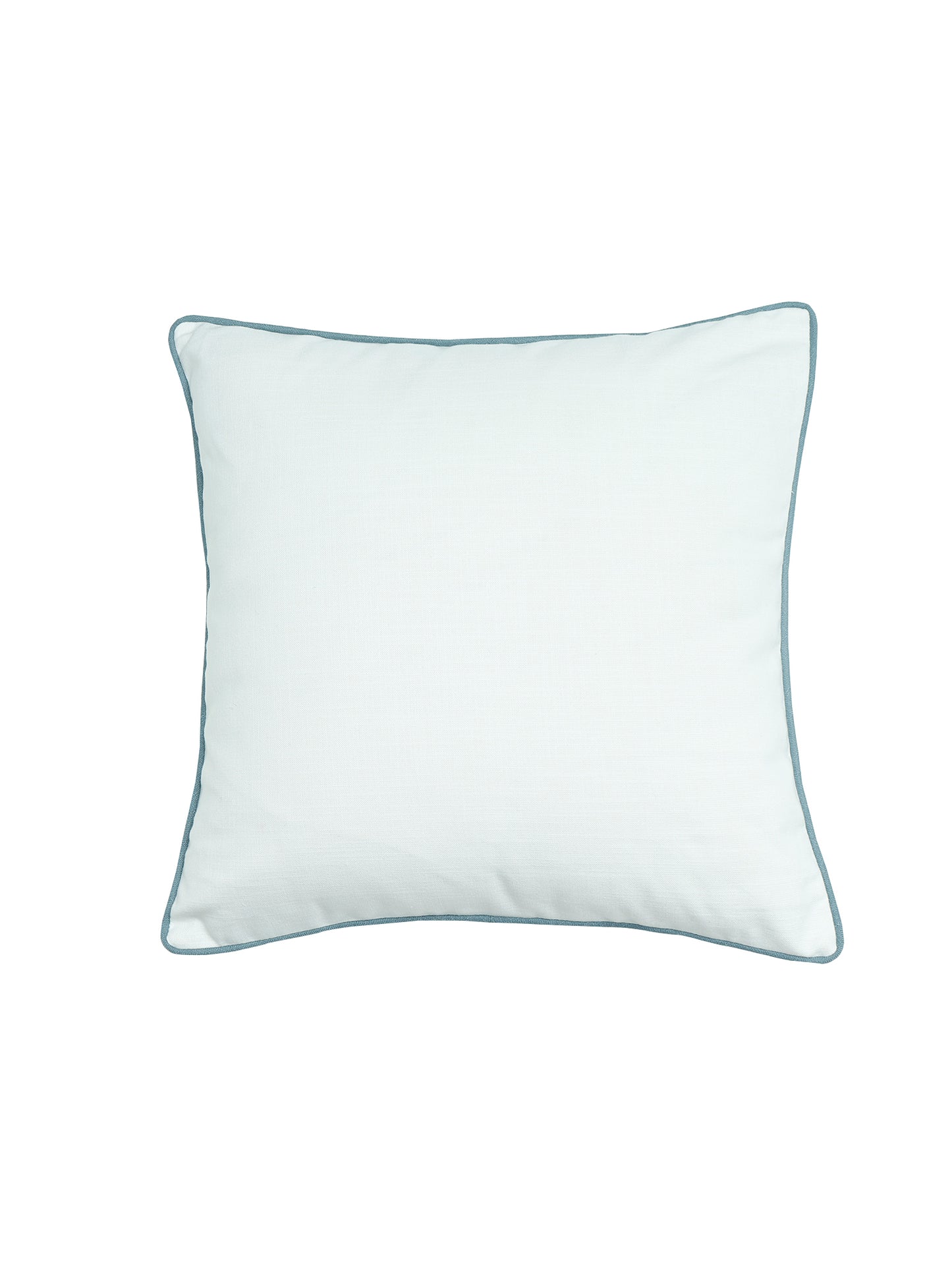 Cushion Cover Cotton Blend Solid with Cord Piping White - 16" X 16"