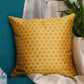 Co-ordinated Cushion Cover Set of 5 Cotton Blend Self Textured Brocade Yellow/Gold - 16" X 16"