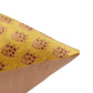 Co-ordinated Cushion Cover Set of 5 Cotton Blend Self Textured Brocade Yellow/Gold - 16" X 16"
