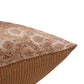 Co-ordinated Cushion Cover Set of 5 Cotton Blend Self Textured Brocade Orange/Musterd - 16" X 16"