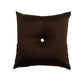 Cushion Cover Cotton Blend Solid With Button Brown - 16" X 16"