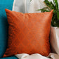 Cushion Cover Cotton Blend Self Textured Brocade Orange - 16" X 16"