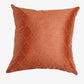 Cushion Cover Cotton Blend Self Textured Brocade Orange - 16" X 16"