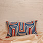 Cushion Cover Polycanvas Abstract Embroidery Blue - 12" x 22"
