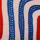 Cushion Cover Polycanvas Abstract Embroidery Blue - 12" x 22"
