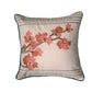 Cushion Cover Polyester Blend Embroidery with Chawal Taka and Piping White - 12"x 12"