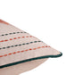 Cushion Cover Polyester Blend Embroidery with Chawal Taka and Piping White - 12"x 12"