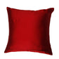 Cushion Cover Polyester Zari Embroidery with Self Quilting Red - 16"x 16"