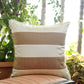 Cushion Cover Technique Patchwork with Frayed Edges Polyester Blend OffWhite - 16" x 16"