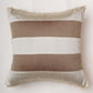 Cushion Cover Technique Patchwork with Frayed Edges Polyester Blend OffWhite - 16" x 16"