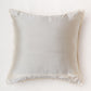 Cushion Cover Technique Patchwork with Frayed Edges Polyester Blend OffWhite - 16" x 16"