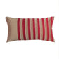 Cushion Cover Embroidered with Patchwork Polyester Blend Beige - 12" x 22"