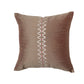 Cushion Cover Embroidered Zigzag Polyester Blend Mushroom Grey - 16" x 16"