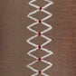 Cushion Cover Embroidered Zigzag Polyester Blend Mushroom Grey - 16" x 16"