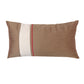 Cushion Cover Polyester Blend Patchwork with Embroidery Mushroom Grey - 12" x 22"
