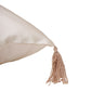 Cushion Cover Polyester Embroidery with Tassels Off White - 16" x 16"