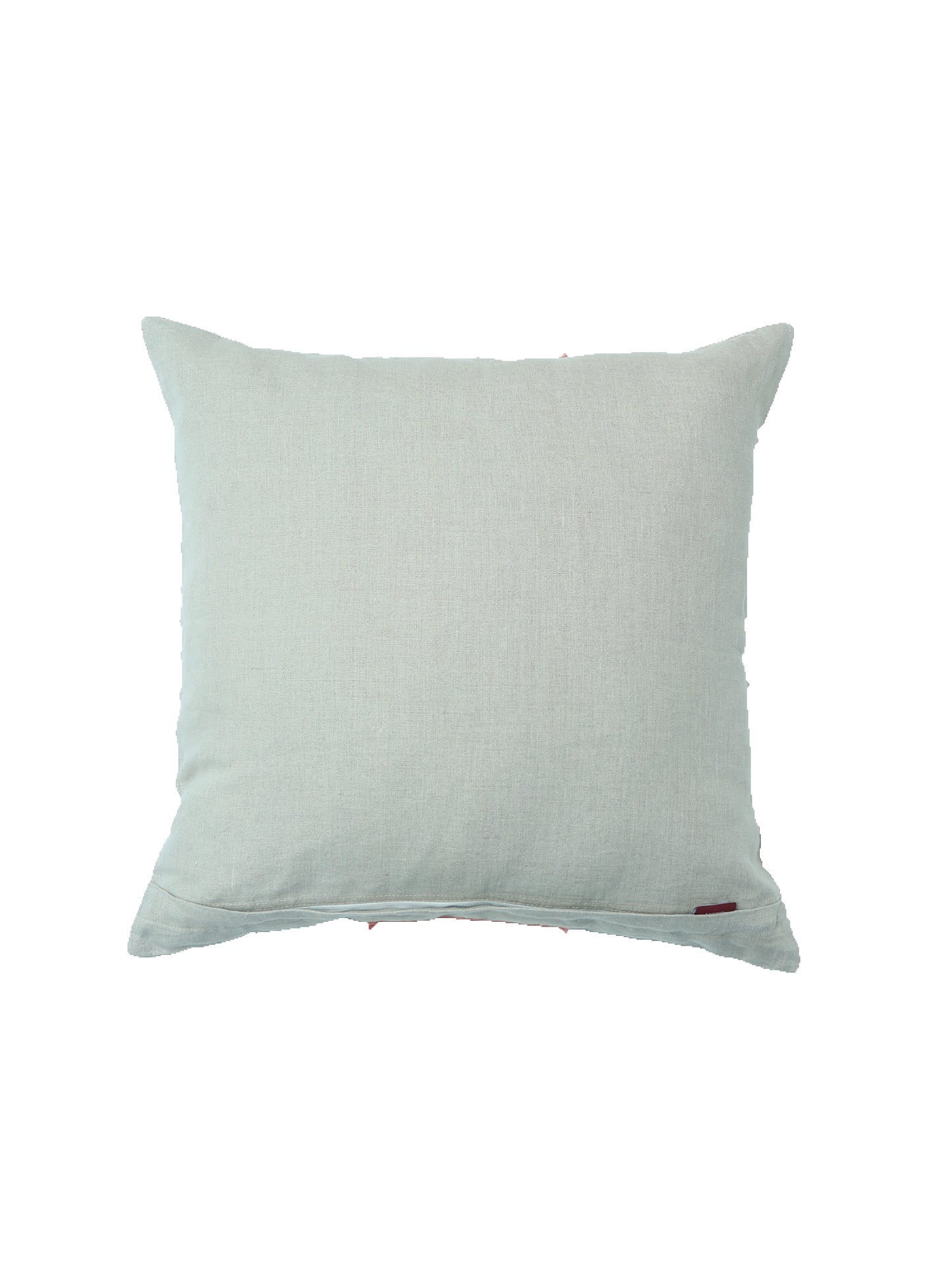 Cushion Cover Poly Canvas Patchwork with Embroidery White - 18" x 18"