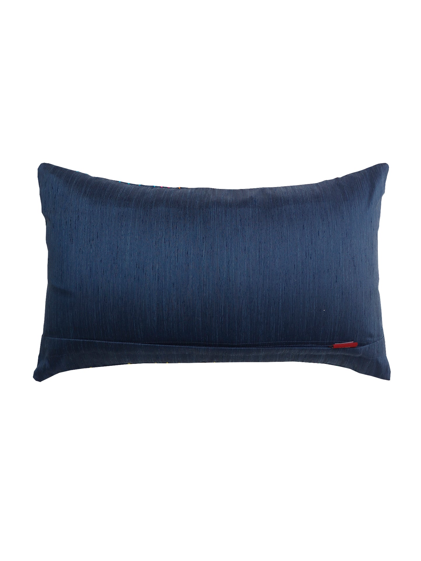 Cushion Cover Embroidery Quilted Polyester Blend Blue - 12" x 22"