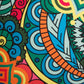 Cushion Covers Digitally Print Abstract Bohemian Multi - 16" X 16"