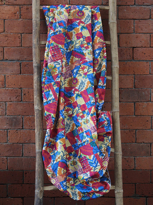 Fabric Cotton Blend Digitally Printed multi color 54"