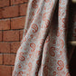 Fabric Cotton Blend Block Printed Beige Orange 54"