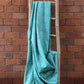 Fabric Cotton Blend Block Printed Green Silver 54"