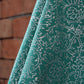 Fabric Cotton Blend Block Printed Green Silver 54"