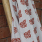 Fabric Cotton Blend Block Printed Beige Rust 54"