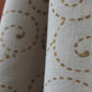 Fabric Cotton Blend Block Printed Beige Gold 54"