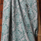 Fabric Cotton Blend Screen Printed Grey Light Blue 54"