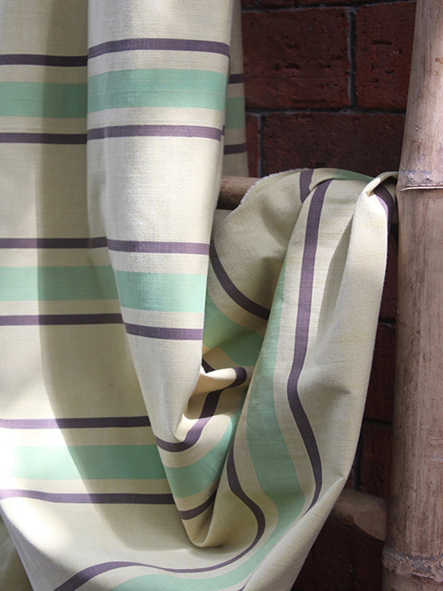 Fabric Cotton Blend Screen Printed Striped 54"