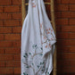 Fabric Cotton Linen  Embroidered Off White 52"
