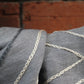 Fabric 100% Cotton Hand Embroidered Grey 52"