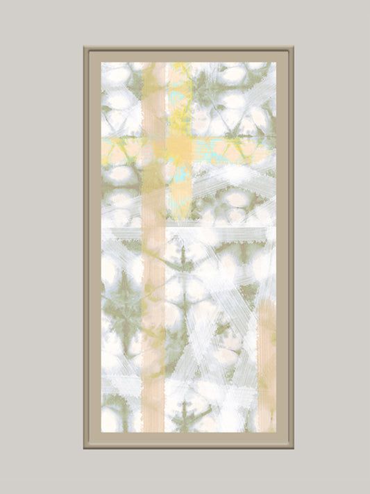 Printed Coffee Stain Wall Art 24" X 48"