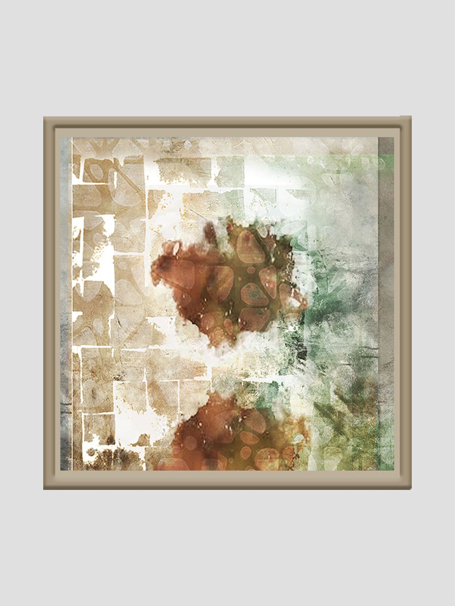 Coffee Stain Printed Wall Art 24" X 24"